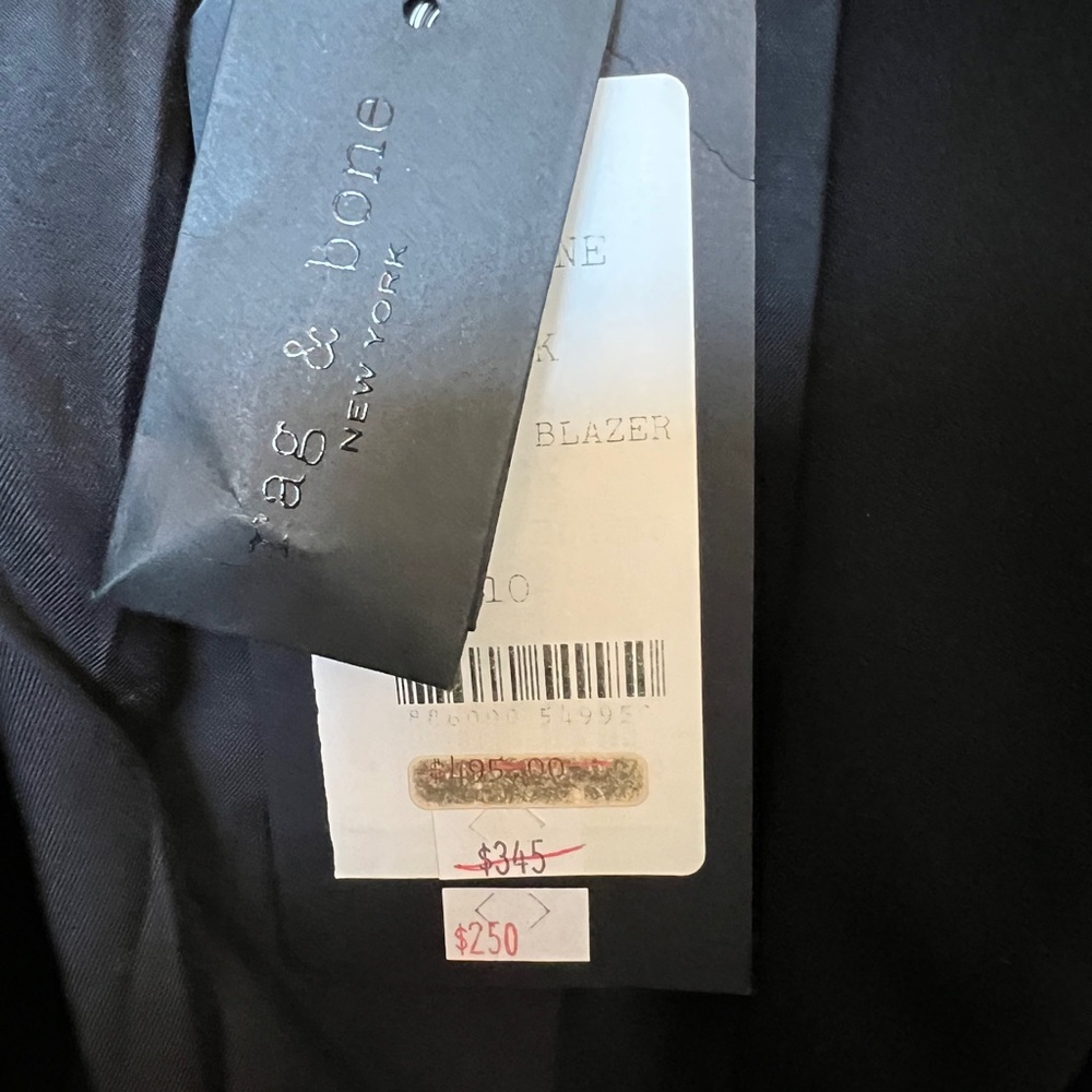 NWT Rag & Bone Black Roseburg Blazer - Picture 7 of 8